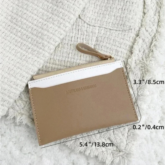 ⚠️Clearance Khaki And White Slim Wallet / Cardholder - Picture 2 of 4